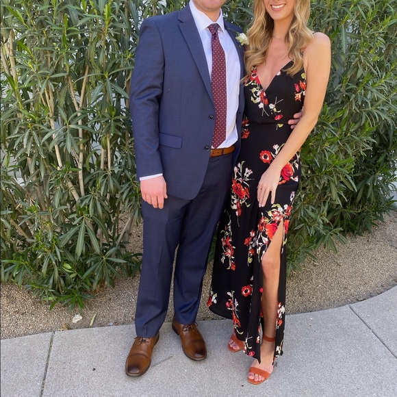 Sold out Lush Garden Court Black Floral Maxi Dress - Picture 5 of 5